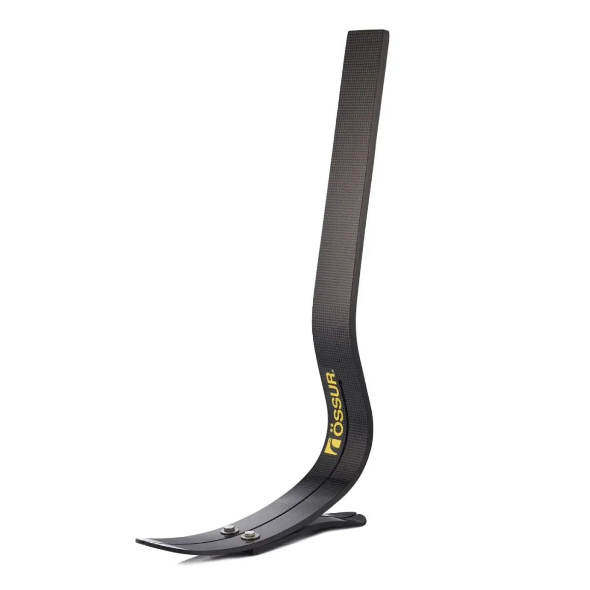 Össur Cheetah Xplore recreational running blade, a curved carbon fibre blade designed for active lifestyles and recreational jogging