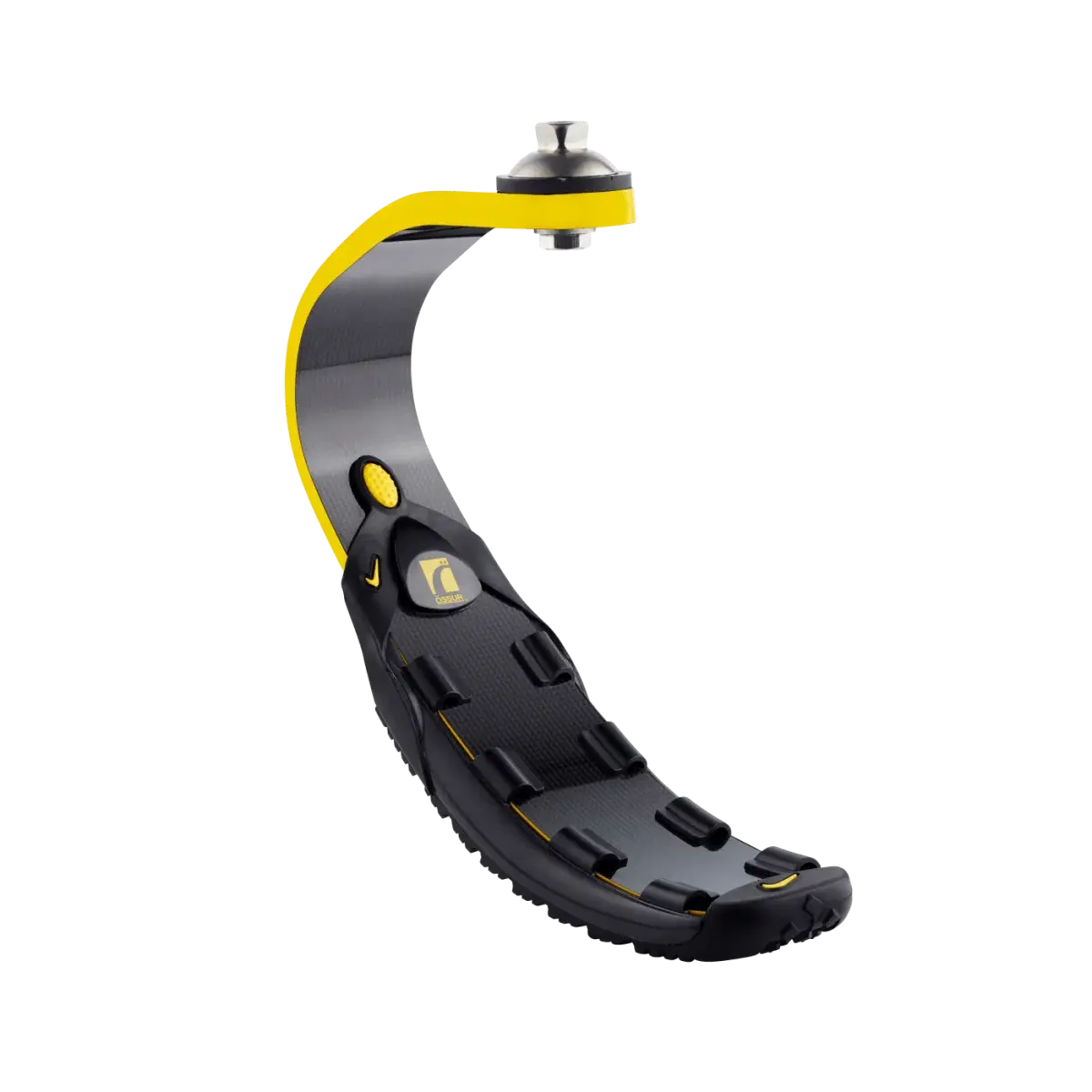Össur Flex-Run distance running blade with Nike sole, a curved carbon fibre blade designed for road running and longer distances